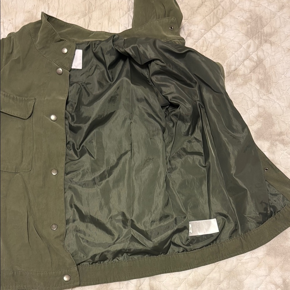 Old Navy Green Utility Jacket Durable Cotton Design - Picture 6 of 7